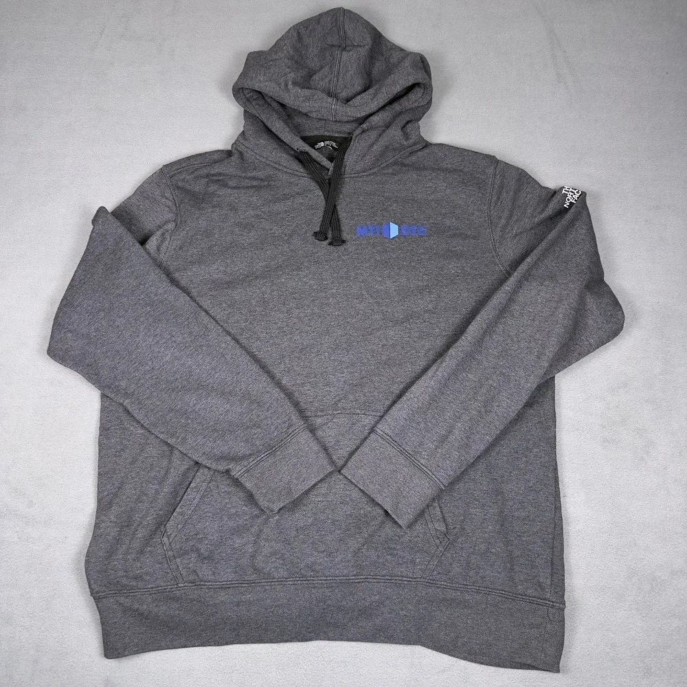 The North Face Mens XL Grey MTI Graphic Pullover Hoodie Sweatshirt